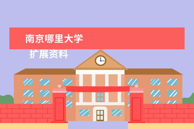南京哪里大学 
  扩展资料