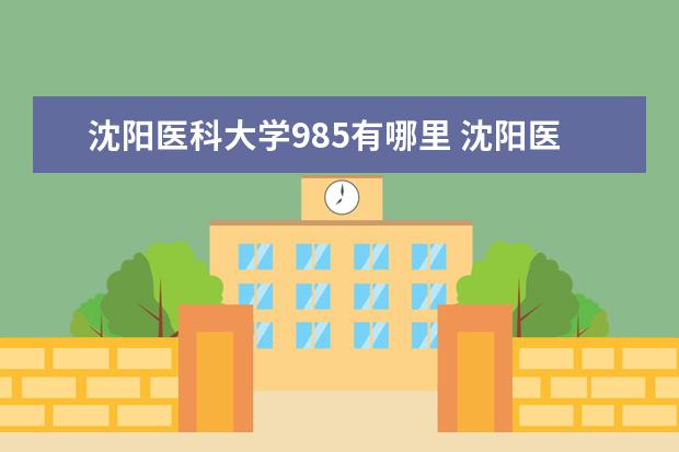 沈阳医科大学985有哪里 沈阳医科大学是985211吗