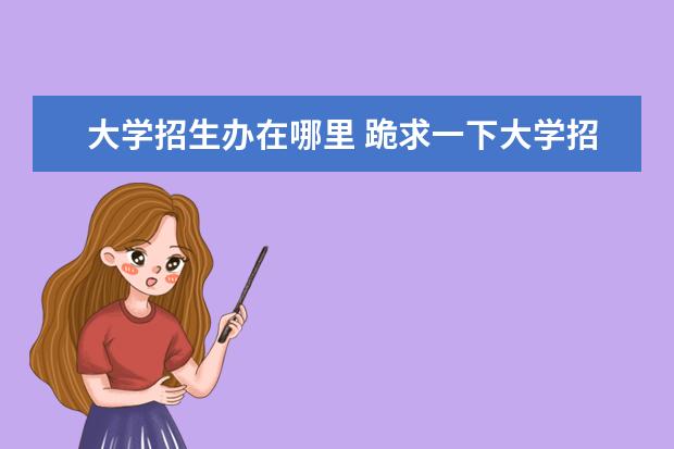 大学招生办在哪里 跪求一下大学招生办的电话