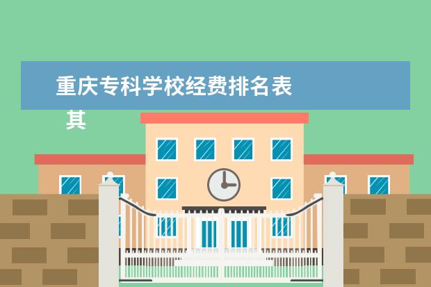 重庆专科学校经费排名表 
  其他信息：
  <br/>