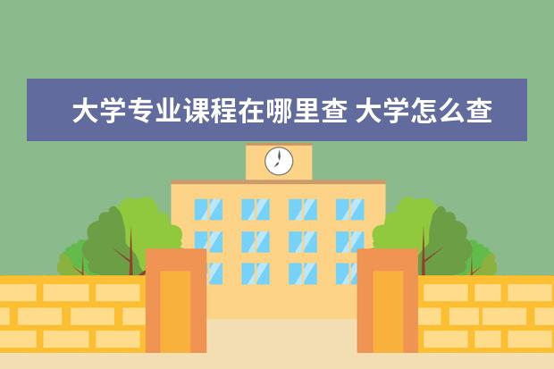 大学专业课程在哪里查 大学怎么查课表