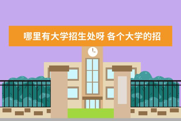 哪里有大学招生处呀 各个大学的招生简章在哪里看