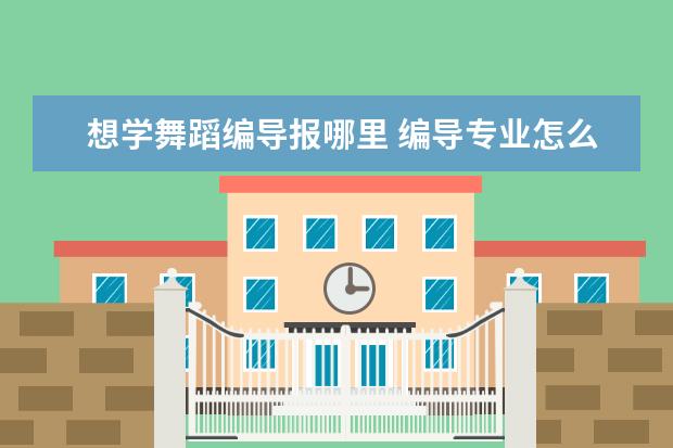 想学舞蹈编导报哪里 编导专业怎么考?