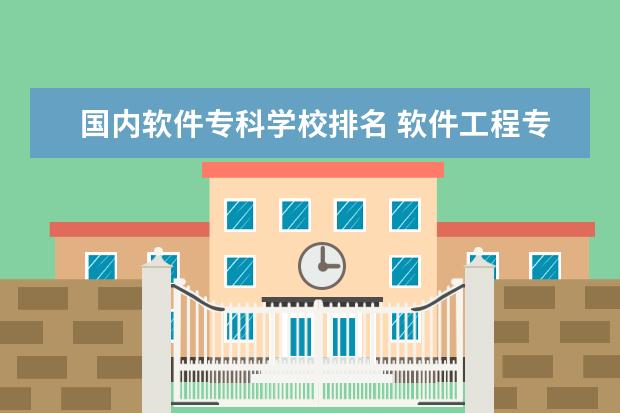 国内软件专科学校排名 软件工程专业的大专学院排名