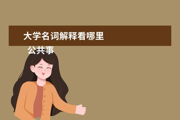 大學名詞解釋看哪里 
  公共事務(wù)造句精選