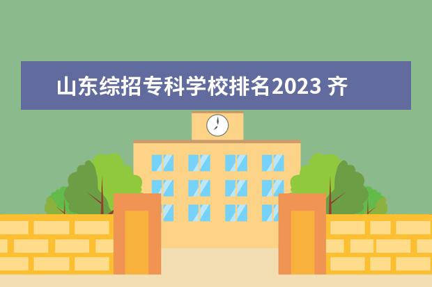 山东综招专科学校排名2023 齐鲁医药学院2023年收综评吗