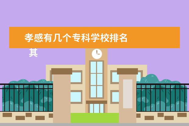 孝感有几个专科学校排名    其他信息：   <br/>