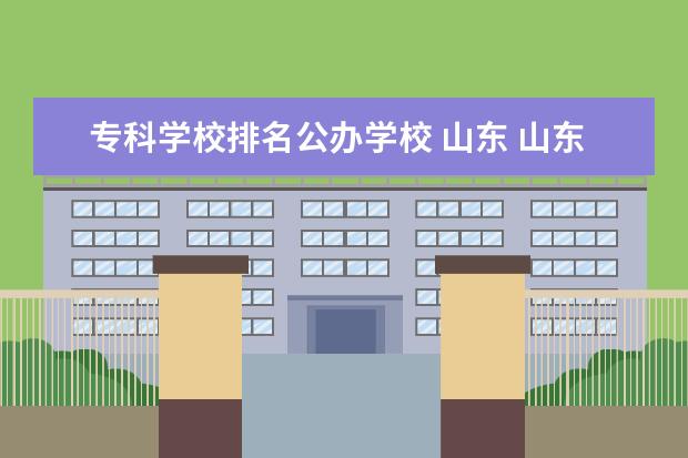 专科学校排名公办学校 山东 山东省公办专科院校排名(最新)