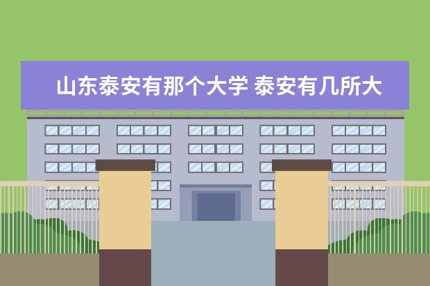 山东泰安有那个大学 泰安有几所大学