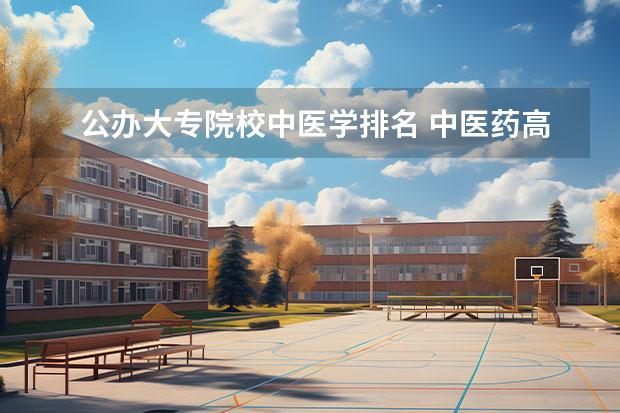 公办大专院校中医学排名 中医药高等专科学校排名