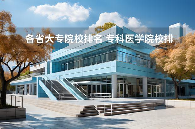 各省大专院校排名 专科医学院校排名全国的。