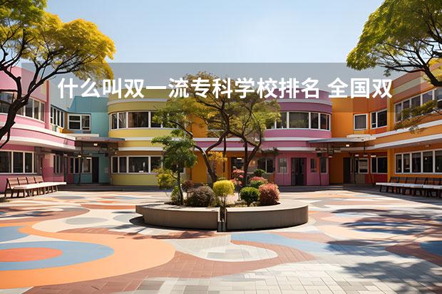 什么叫双一流专科学校排名 全国双一流专科学校排名