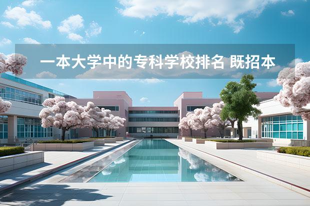 一本大学中的专科学校排名 既招本科又招专科的学校好吗?附开设专科的一本院校...