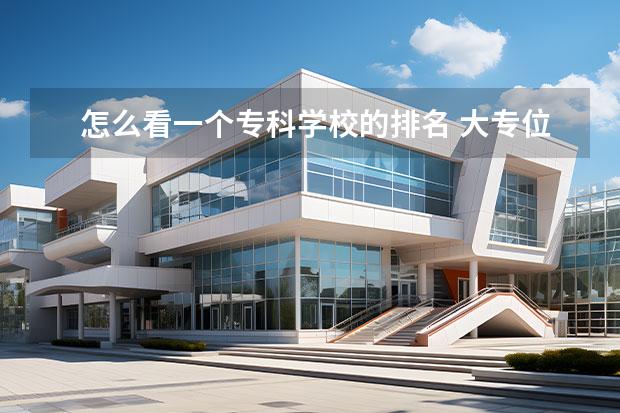 怎么看一个专科学校的排名 大专位次怎么看