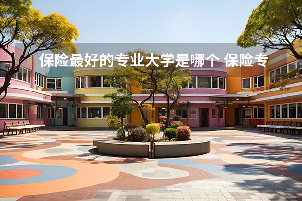 保险最好的专业大学是哪个 保险专业大学排名