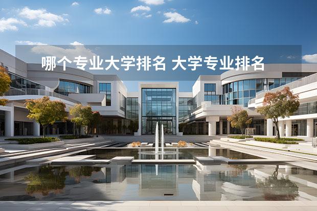 哪個專業(yè)大學排名 大學專業(yè)排名