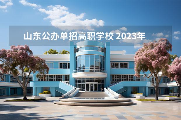 山东公办单招高职学校 2023年山东省单招公办学校有哪些