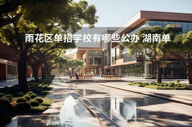 雨花区单招学校有哪些公办 湖南单招学校推荐公办