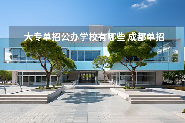 大专单招公办学校有哪些 成都单招专科公办学校有哪些？