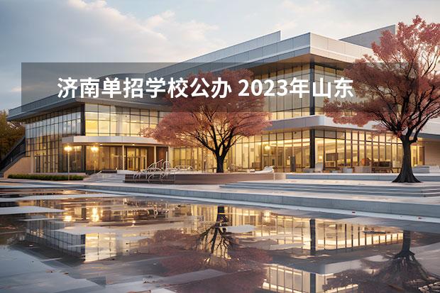 济南单招学校公办 2023年山东省单招公办学校有哪些