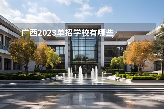 广西2023单招学校有哪些