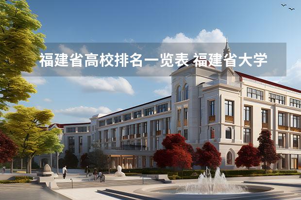 福建省高校排名一览表 福建省大学排名2022最新排名 福建大学排行榜2023年