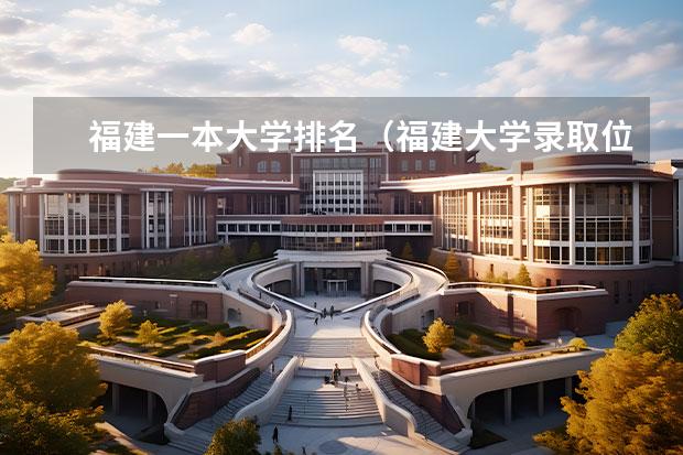 福建一本大学排名（福建大学录取位次排名）