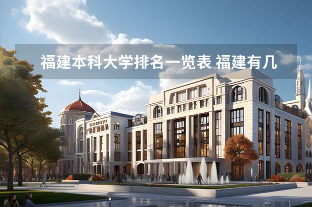 福建本科大學(xué)排名一覽表 福建有幾所一本大學(xué) 福建一本排名