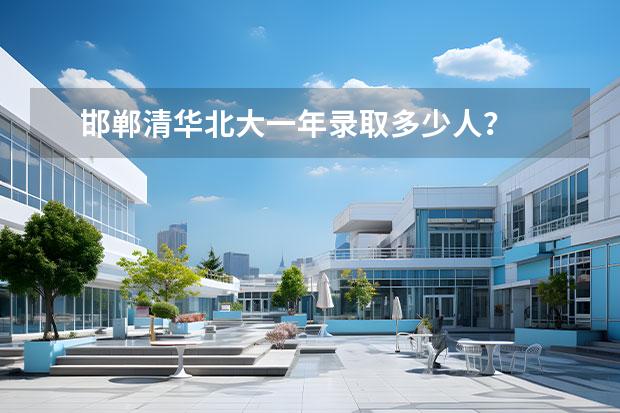 邯鄲清華北大一年錄取多少人？