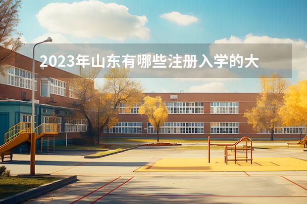 2023年山东有哪些注册入学的大专学校？