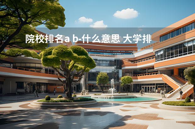 院校排名a b-什么意思 大学排名中的 A++A B什么意思啊