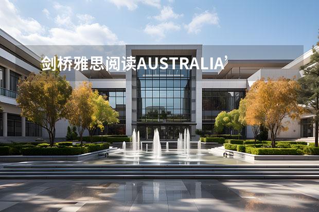 劍橋雅思閱讀AUSTRALIA’SSPORTINGSUCCESS及答案解析（2023年4月雅思考試（4月10日）閱讀真題答案）