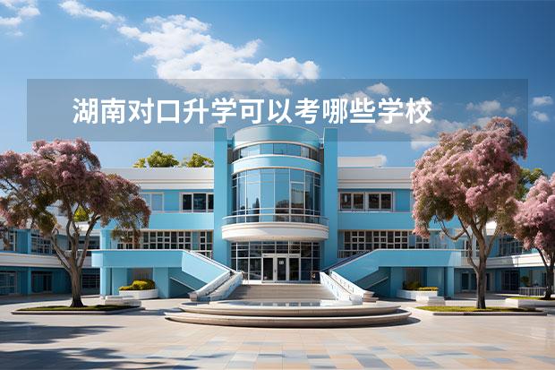 湖南对口升学可以考哪些学校