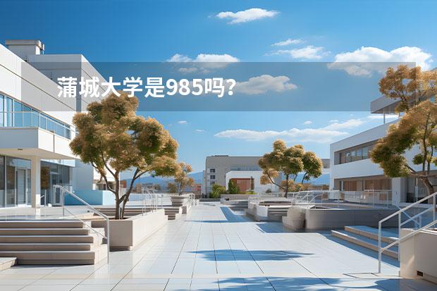 蒲城大学是985吗？