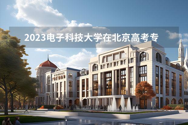 2023电子科技大学在北京高考专业招生计划人数一览