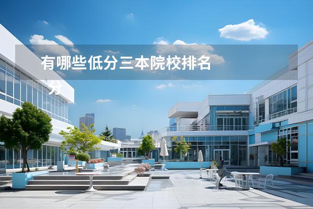 有哪些低分三本院校排名 
  分低的三本大学名单
