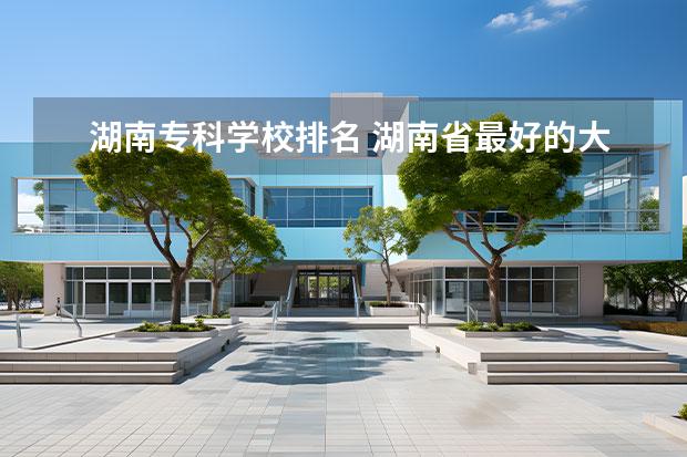湖南专科学校排名 湖南省最好的大专公办学校排名