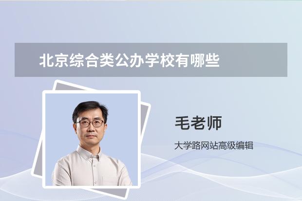 北京综合类公办学校有哪些