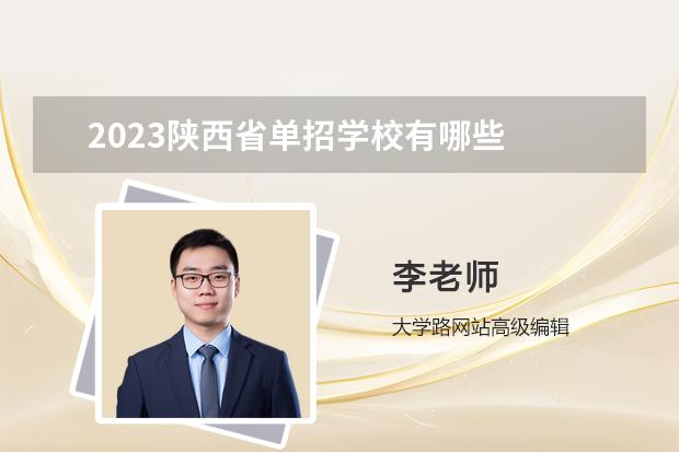 2023陕西省单招学校有哪些