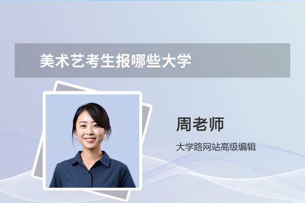 美术艺考生报哪些大学