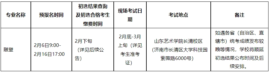 山东艺术学院2024年本科校考专业招生简章