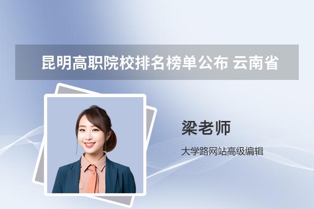 昆明高职院校排名榜单公布 云南省专科学校排名